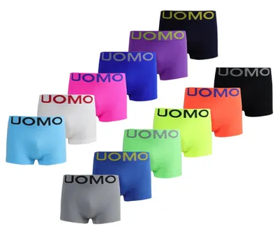 Produktbild von 6er Pack Boxershorts Herren Boxer Short Microfaser Unterwäsche Unterhose neon M/L