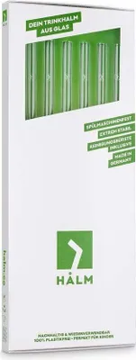 Produktbild von HALM Glasstrohhalme für Cocktail Flaschen und Karaffen 27cm 6 Stück