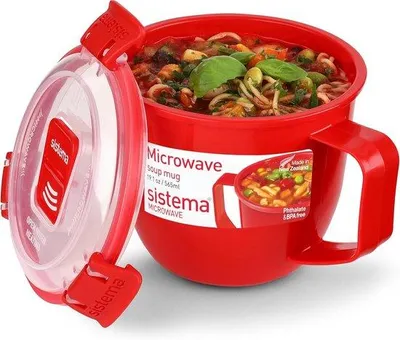 Obrázok produktu pre Malá miska do mikrovlnnej rúry 565 ml, červená, bez BPA