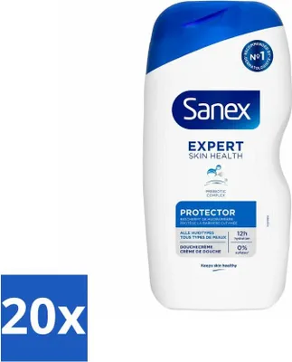 Zdjęcie produktu dla Sanex Krem pod prysznic Expert Ochrona skóry 400 ml – opakowanie ekonomiczne – 20 sztuk