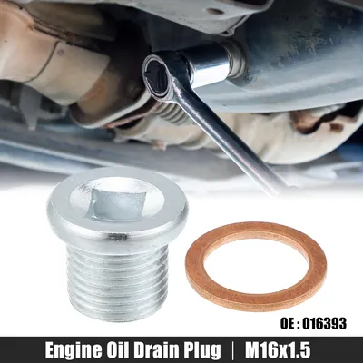 Image de M16x1.5 Bouchon Vis Vidange Moteur Cater d'Huile 016393 pour Peugeot 106 206 306 307 Argenté
