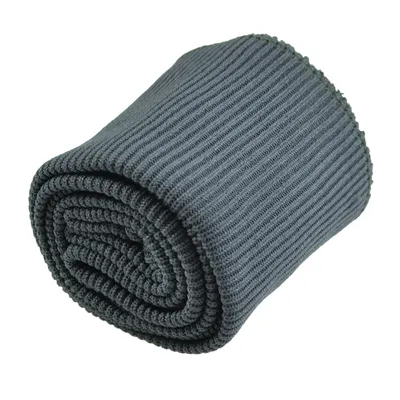 Strickbündchen Set, elastisch, Bündchen, Ärmelbund, dunkelgrau