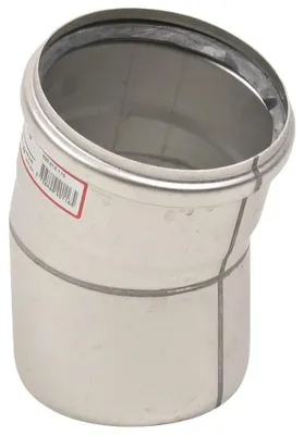 Immagine prodotto di Curva Blücher a 15°, EuroPipe, acciaio inossidabile 1.4301, con 2 raccordi, 110 mm, 1 pz.