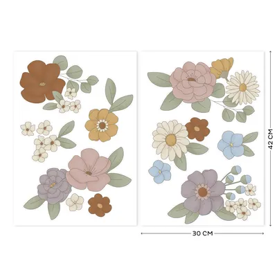 Produktbild von Little Dutch Wandaufkleber Vintage-Blümchen 42x30cm
