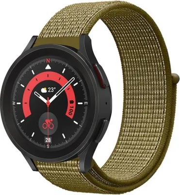 Produktbild von Strap-it Samsung Galaxy Watch 5 Pro Nylonarmband (Oliv)