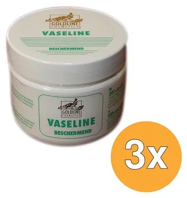 Productafbeelding van 3x Goldline Witte Vaseline (250 ml)