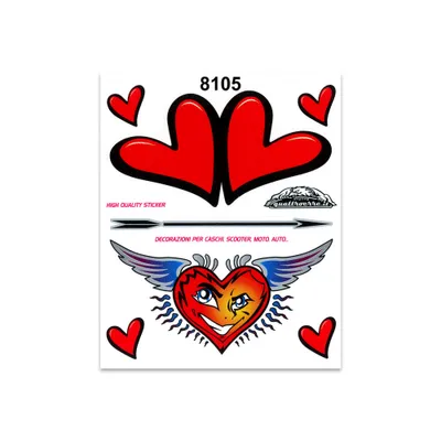 Image de Sticker Cœurs 14 x 16 cm