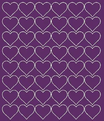 Produktbild von Valentinstag-Herzaufkleber, 3 cm, 48 Stück, lila matt