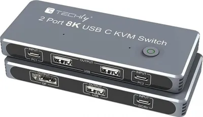 Zdjęcie produktu dla Techly IDATA KVM-DPC8K, 8K Ultra HD, Szary