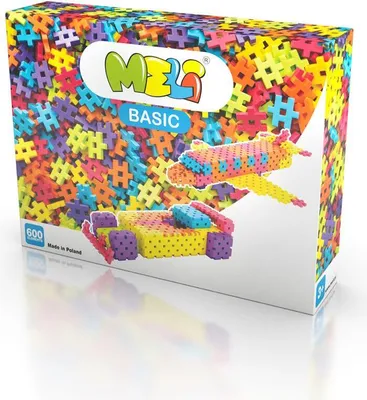 Produktbild von Meli Basic 600 Bausteine Bauklötze Kunststoff Bauklötzchen