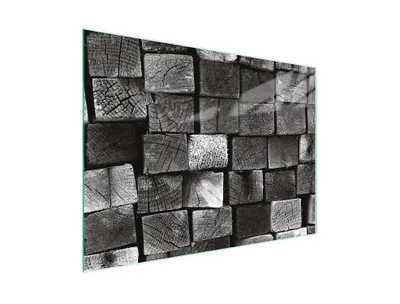Produktbild von Schneidebrett Herdabdeckplatte Multiglasschneidplatte 30x22 cm Holz Schwarz