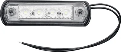 Produktbild von Weiß LED Positionsleuchte 12V 24V Umrissleuchte Anhänger LKW 110x30x15 Kabel