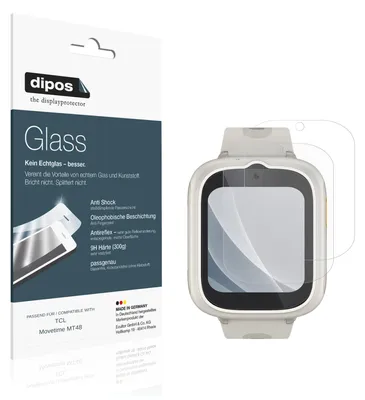 Produktbild von 2x Schutzfolie für TCL Movetime MT48 matt - Anti-Shock 9H Folie dipos Glass Kunststoffglas