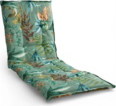 Produktbild von Liegenauflage - 60 x 190 cm - Grün - Blau - Orange - Blütenmuster
