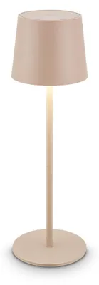 Image de Briloner BOTA Lampe de table LED sans fil IP44 – Batterie rechargeable, variateur tactile, beige, Ø11x33 cm, intérieur et extérieur