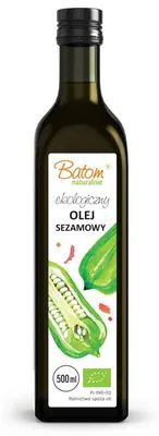 OLEJ SEZAMOWY TŁOCZONY NA ZIMNO BIO 500 ml - BATOM