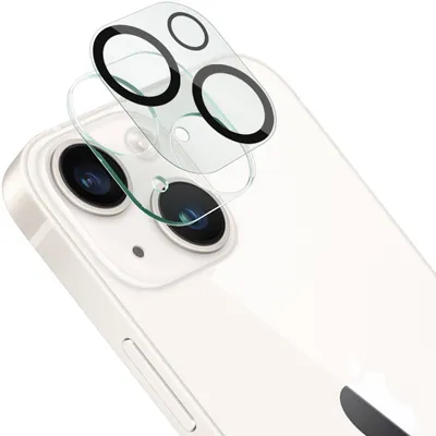 Image de Pour Apple iPhone 15 / 15 Plus : verre de protection pour objectif de caméra intégré H9 noir