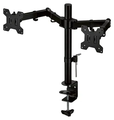 Produktbild von Tronic Halter für 2 Bildschirme mit Tischbefestigung geeignet bis 71cm schwarz