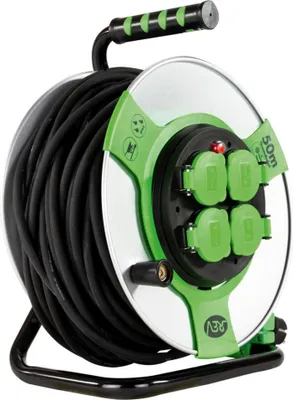 Produktbild von REV Kabeltrommel Außen 50 m H05RR-F 3G1,5mm², schwarz grün