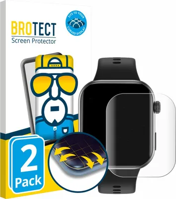 Produktbild von 2x BROTECT Fullscreen Schutzfolie für Honor Choice InFoWear Watch 2i Displayschutz Folie Fullcover Klar Transparent