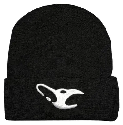 Produktbild von Mousesports Acryl Mütze Schwarz-Weiß mit Logo-Stickerei, warm & kuschelig