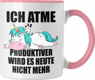 Produktbild von Trendation - Lustige Tasse mit Spruch Mitarbeiterin Einhorn Geschenk Arbeitskollege Frauen (Rosa)