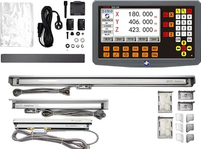 Zdjęcie produktu dla Zestaw wyświetlacza cyfrowego, duży wyświetlacz LCD, precyzyjny pomiar, DRO-KA300-KA300-KA50