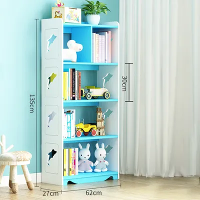 Produktbild von 360Home Regal Kinderbuchregal einfaches Bücherregal blau Groß 5 Ebenen
