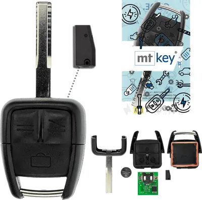 Produktbild von MT-KEY Funk Schlüssel HU43 434MHZ ID46 Autoschlüssel kompatibel mit Opel Signum 03-05 Vectra C 02-05 433MHZ Fernbedienung