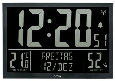 Produktbild von AMS F5889 Funkuhr mit digitaler Anzeige und Raumklimadaten