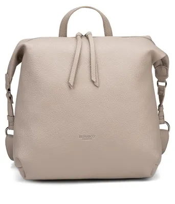 Produktbild von Elegante Damen-Rucksack aus Kunstleder mit Hammeroptik, Reißverschluss und verstellbaren Trägern, Farbe: Schwarz