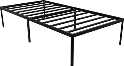 Produktbild von Metallbett RUKIM - Metall Schwarz 100x200x41 cm | Bett 100x200 Bettrahmen Metall Doppelbett