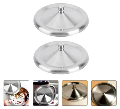 Produktbild von Edelstahl-Tassendeckel für Becher, 2 Stück