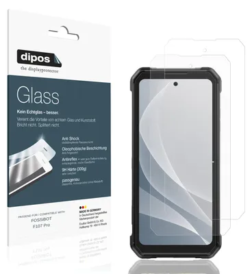 Produktbild von 2x Schutzfolie für FOSSiBOT F107 Pro matt - Anti-Shock 9H Folie dipos Glass Kunststoffglas