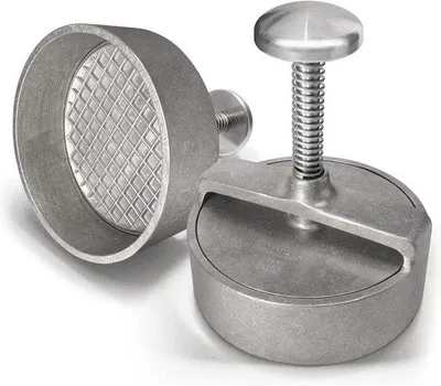 Immagine prodotto di Pressa professionale per hamburger in alluminio - pressa in alluminio pressofuso con stampo per hamburger "Smash Burger" - rivestimento antiaderente