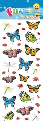 Image de Fun Stickers - Feuille de papillons avec autocollants, vinyle CD2326 (taille unique) (coloré)