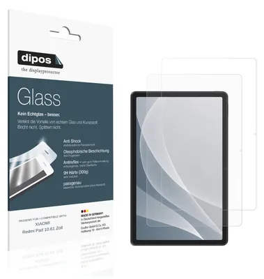 Produktbild von 2x Schutzfolie für XIAOMI Redmi Pad 10.61 Zoll matt - Anti-Shock 9H Folie dipos Glass Kunststoffglas