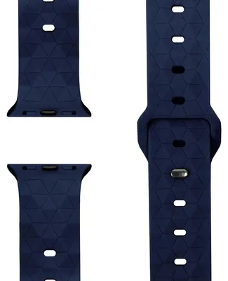 Produktbild von Hexion Armband für Apple Watch Ultra/SE/10/9/8/7/6/5/4/3/2/1, Silikon Loop Sportarmband, 42/44/45/46/49mm - Marineblau