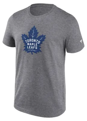 Image de Pánské tričko Toronto Maple Leafs NHL Primary Logo Graphic T-Shirt Sport Gray Heather T-shirt avec le logo principal des Maple Leafs de Toronto