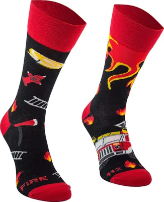 Produktbild von SKIETY Lustige Socken Uni, Baumwollsocken, Feuerwehr, 39-42