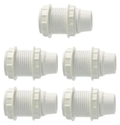 Produktbild von Lampenschirmfassung E14 Kunststoff mit 2 Ringen weiß 2-adrig max 60W 5 Stück