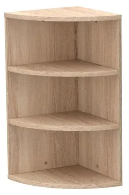 Produktbild von Coemo Eckregal Corner 60 aus Holz 3 Etagen Natur Sonoma