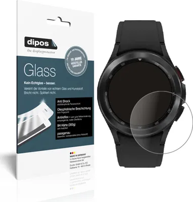 Produktbild von 1x Schutzfolie für Samsung Galaxy Watch 4 (40 mm) matt - Anti-Shock 9H Folie dipos Glass Kunststoffglas
