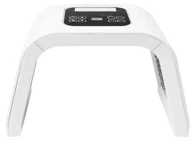 Produktbild von LED Lichttherapie für Gesicht - PDT Hautpflegegerät - 7 Farben - 287 LEDs - Timer 5–60 Min - Tischgerät - EU-Stecker 100–240V - Weiß