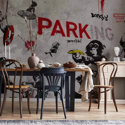 Produktbild von Vlies Fototapete - [Banksy] Graffiti Diveristy 200x140 cm Streetart i-A-0107-a-c