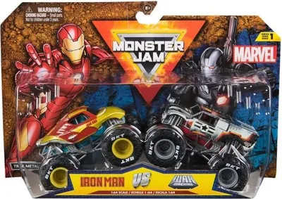 Immagine prodotto di SPIN MASTER Marvel 2 veicoli 1:64 Monster Truck, confezione da 2, eroi Marvel
