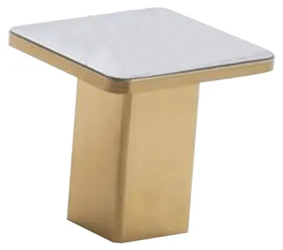Immagine prodotto di Elegante tavolino dorato Tavolino da caffè con elegante ripiano argentato