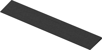 Image de Rampe de seuil en caoutchouc Izrielar 90 x 25 x 4,5 cm, capacité de charge max. 1 t, rampe antidérapante pour fauteuil roulant et déambulateur, rampe de trottoir raccourcissable