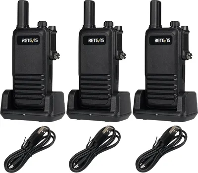 Image de Retevis RB647 Radio PMR446, Walkie Talkie étanche, 16 canaux, radio professionnelle, 1000 mAh, VOX, pour l'école, la sécurité 3 pièces