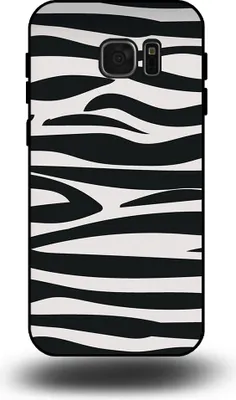 Productafbeelding van Smartphonica telefoonhoesje, geschikt voor de Samsung Galaxy A21, met zebraprint - TPU achterkantbescherming met zebraprint design - Zwart en wit